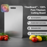TitanBoard™ - 100% Pure Titanium Cutting Board