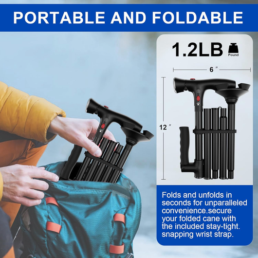 GuardianCane™ All-In-One Safety Cane with Light & Alarm