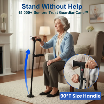 GuardianCane™ All-In-One Safety Cane with Light & Alarm