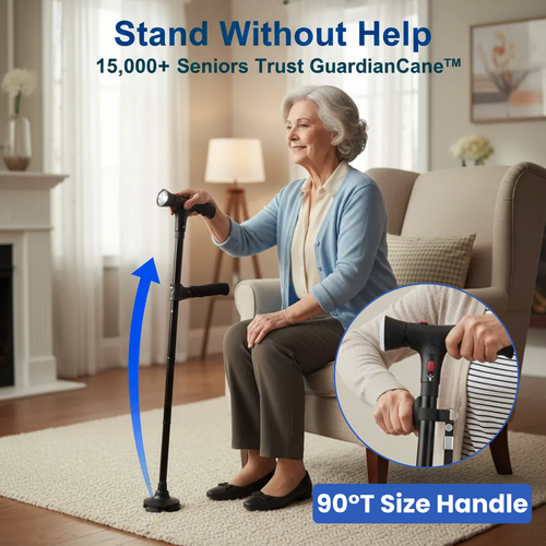 GuardianCane™ All-In-One Safety Cane with Light & Alarm