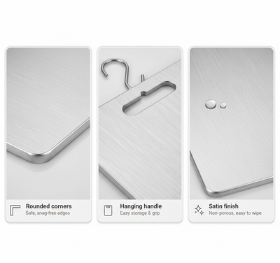 TitanBoard™ - 100% Pure Titanium Cutting Board