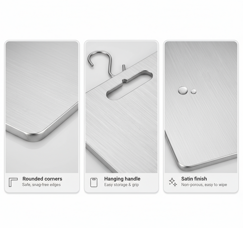 TitanBoard™ - 100% Pure Titanium Cutting Board