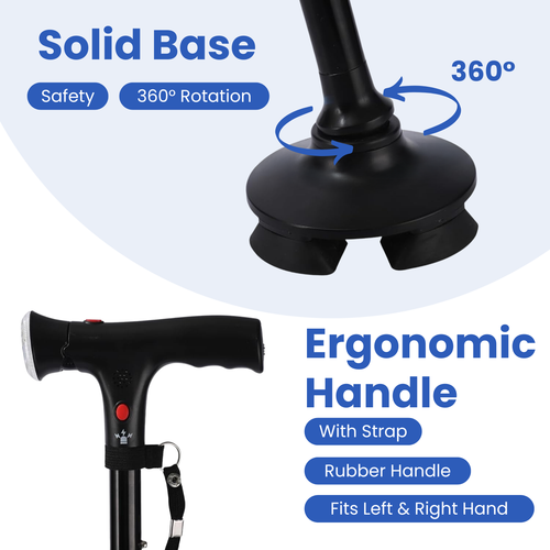 GuardianCane™ All-In-One Safety Cane with Light & Alarm