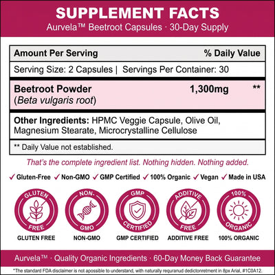 Aurvela™ Beetroot Capsules